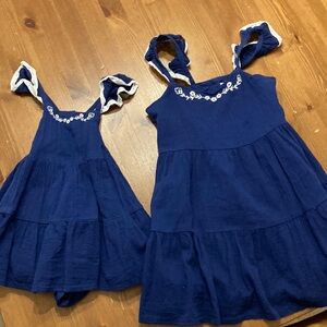 Never worn Janie and Jack Sister Dress Set 6-12m, 3t